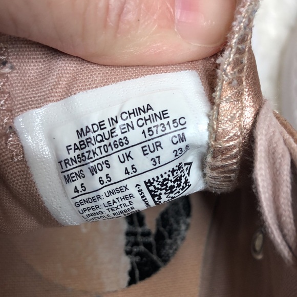 Converse All Star rose gold shoes - Picture 5 of 6